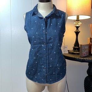 Denim Sleeveless Top